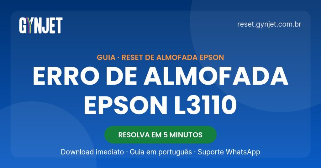 Epson L3110 piscando as duas luzes: como resetar a almofada