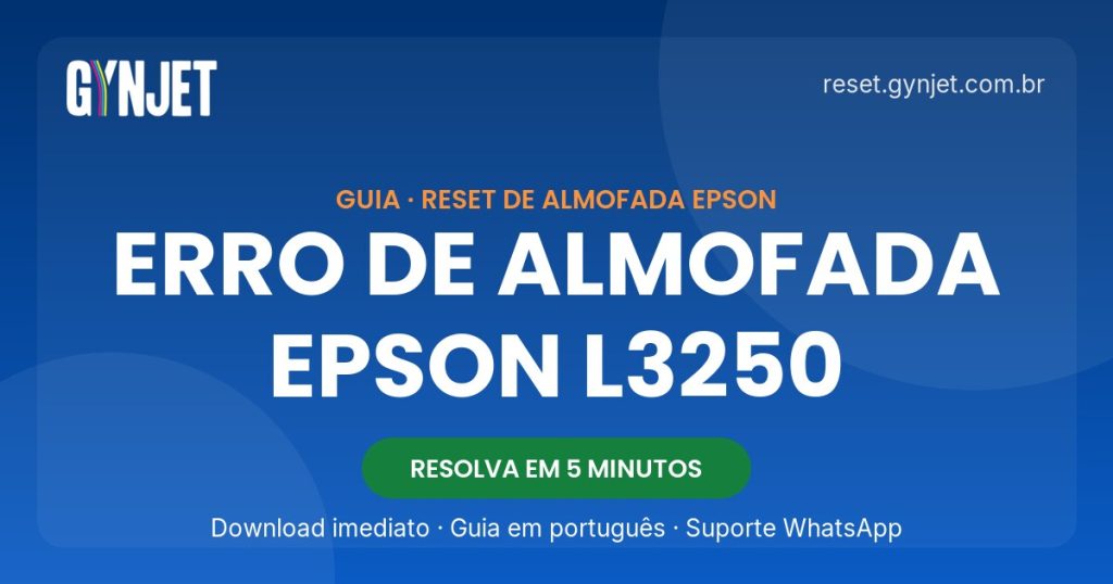 Epson L3250 com luzes piscando: como resolver o erro de almofada (passo a passo)