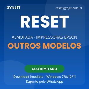 Reset de almofada Epson outros modelos - download imediato