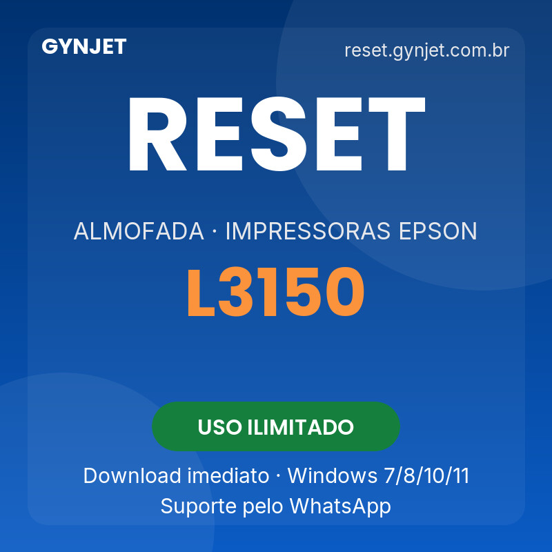 Reset Epson L3150 - download imediato