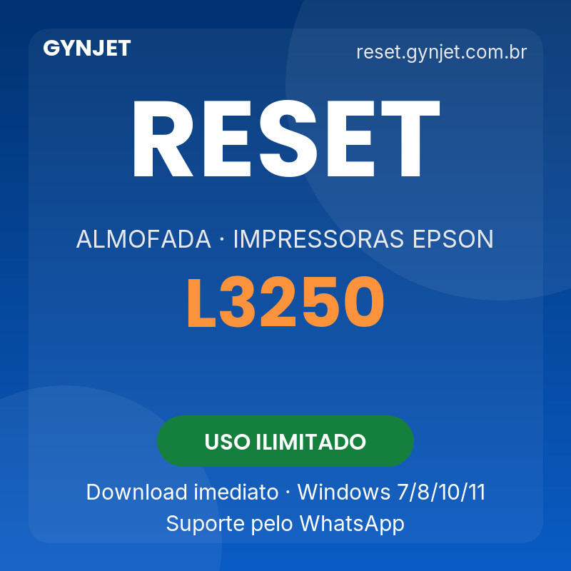 Reset Epson L3250 - download imediato